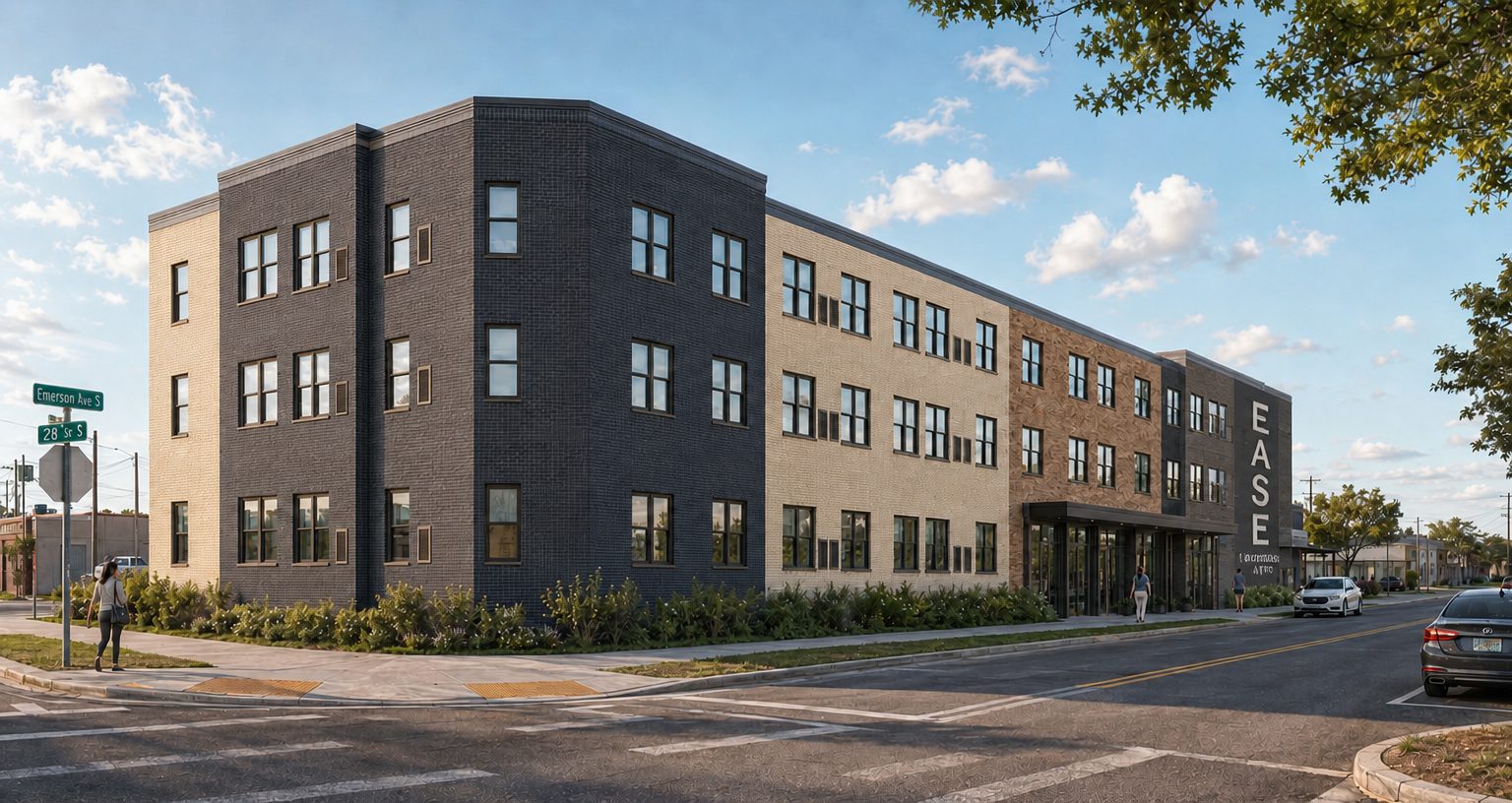 Ease at Warehouse Arts, an urban infill community near local businesses and galleries